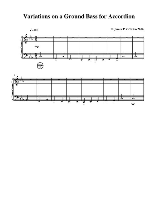 Variations on a Ground Bass for Accordion Solo