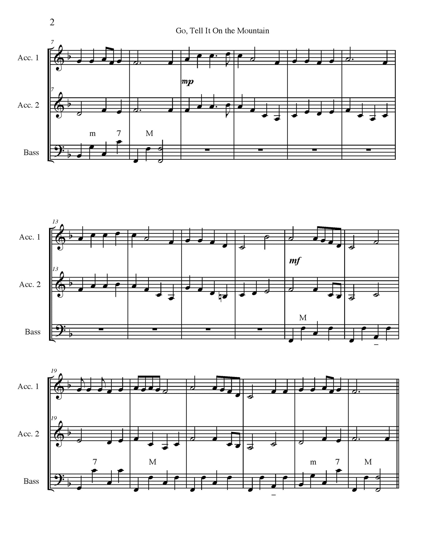 Go, Tell It On the Mountain Duet