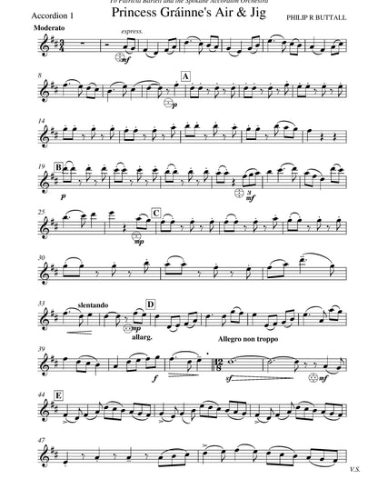 Princess Grainne's Air & Jig (score & parts)