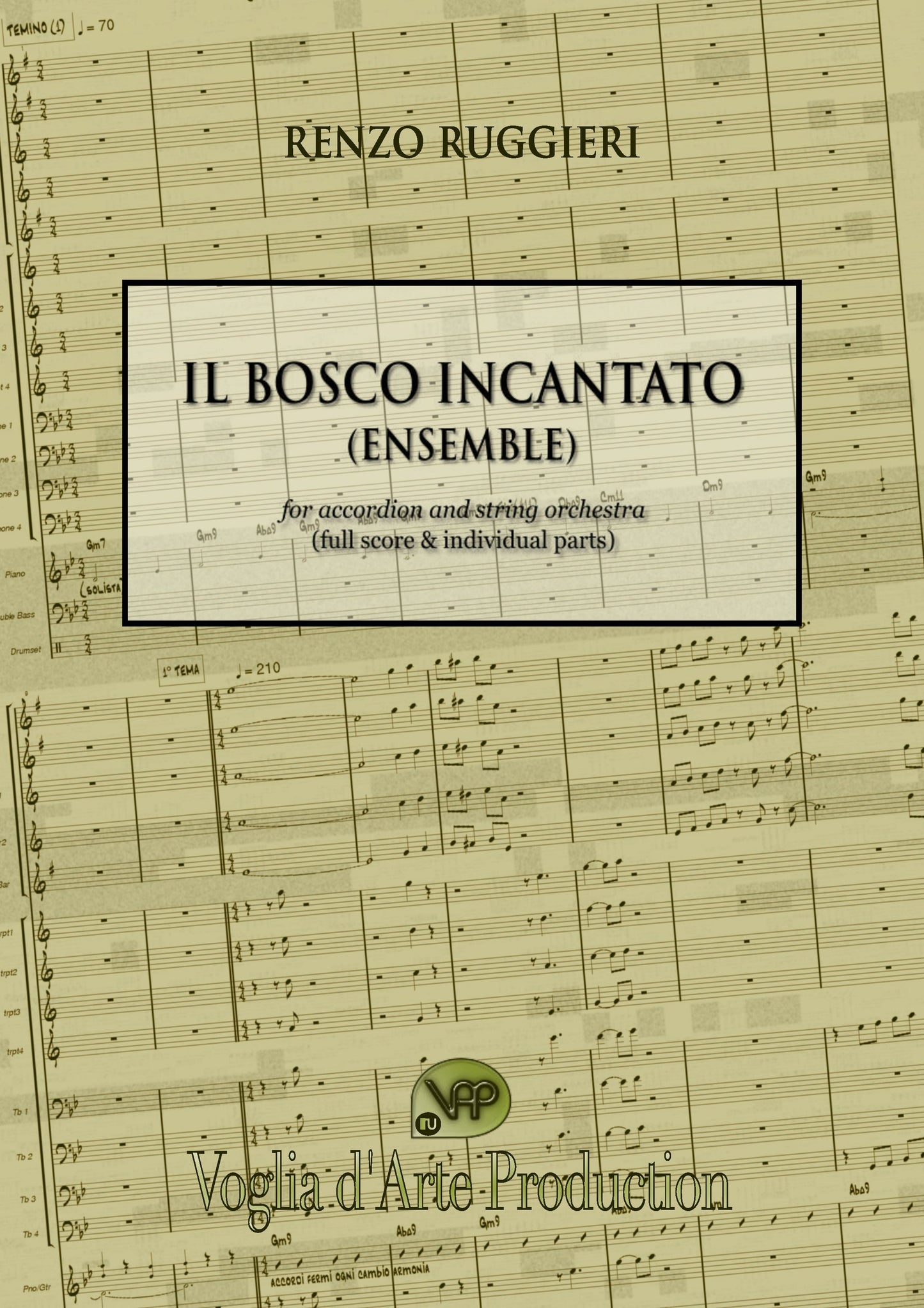 Il Bosco Incantato (for free bass accordion, and string orchestra)