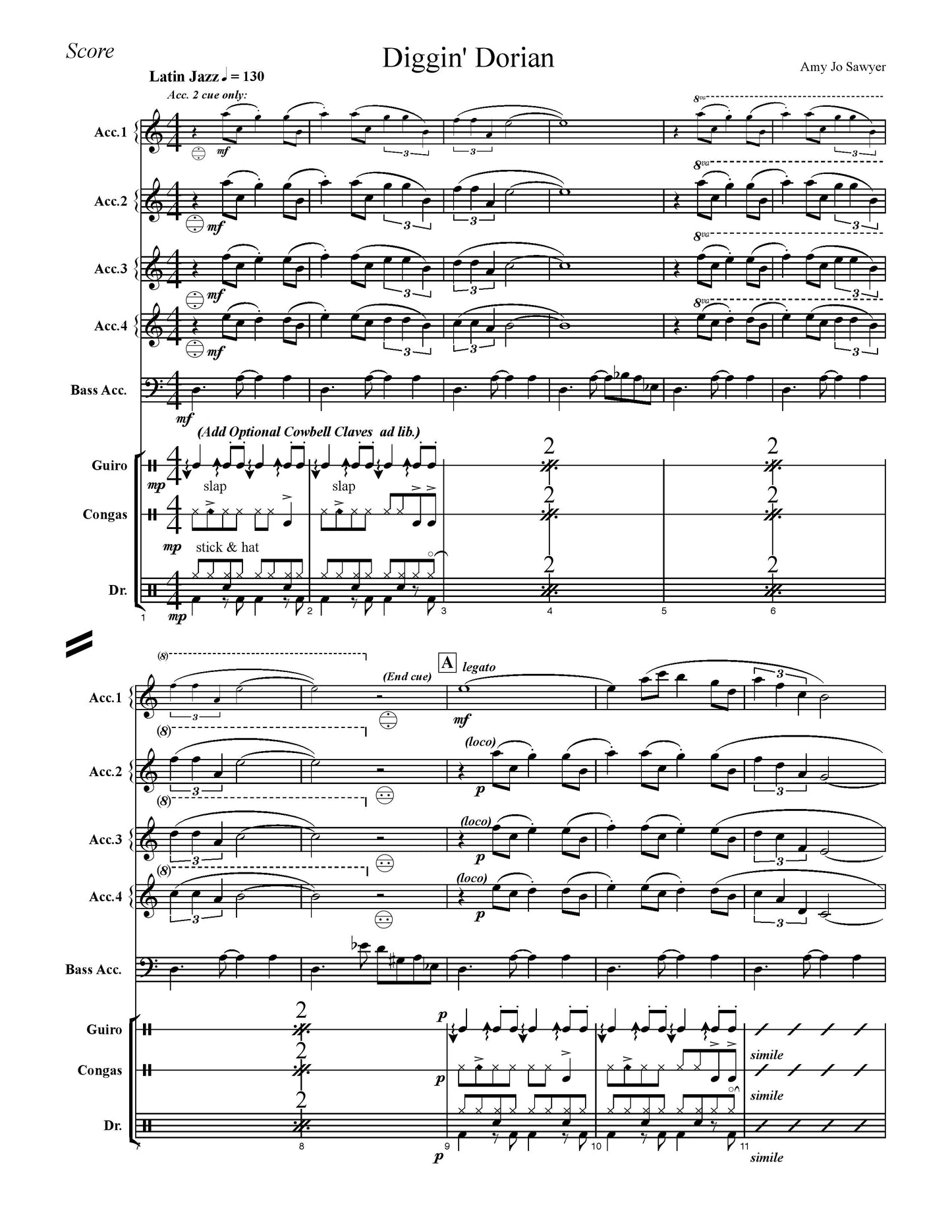 Diggin' Diggin' Dorian Score & Parts (Ensemble/Orchestra)