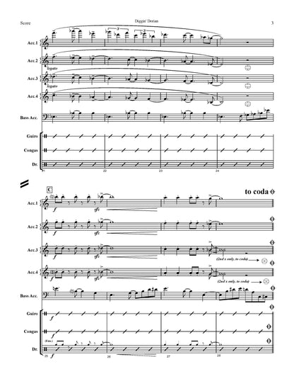 Diggin' Diggin' Dorian Score & Parts (Ensemble/Orchestra)