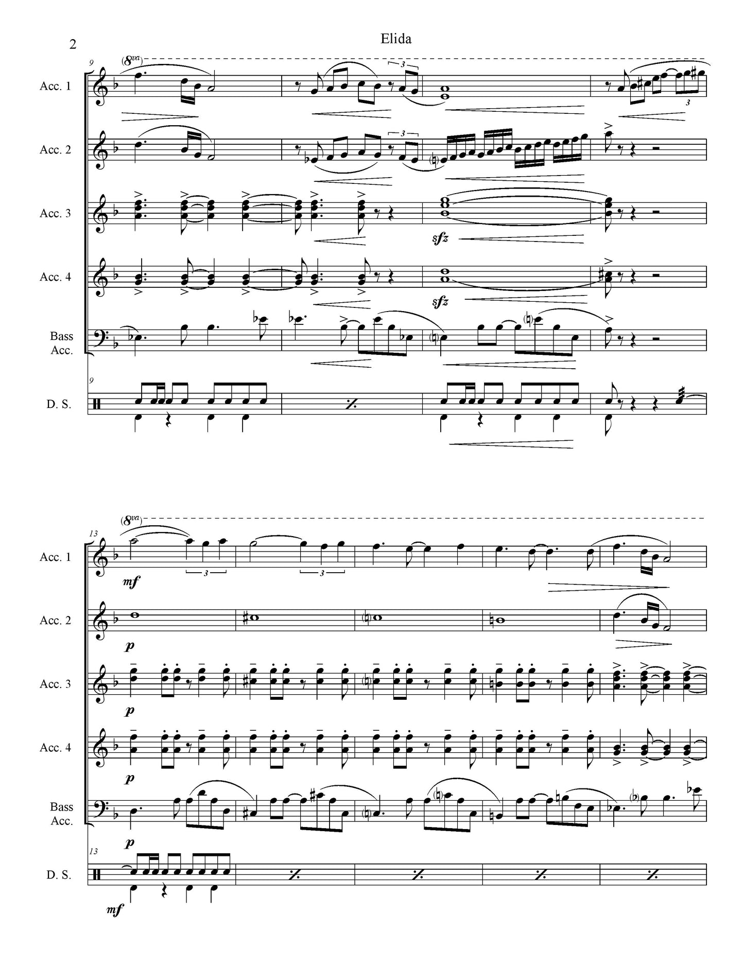 Elida Score & Parts (Ensemble/Orchestra)