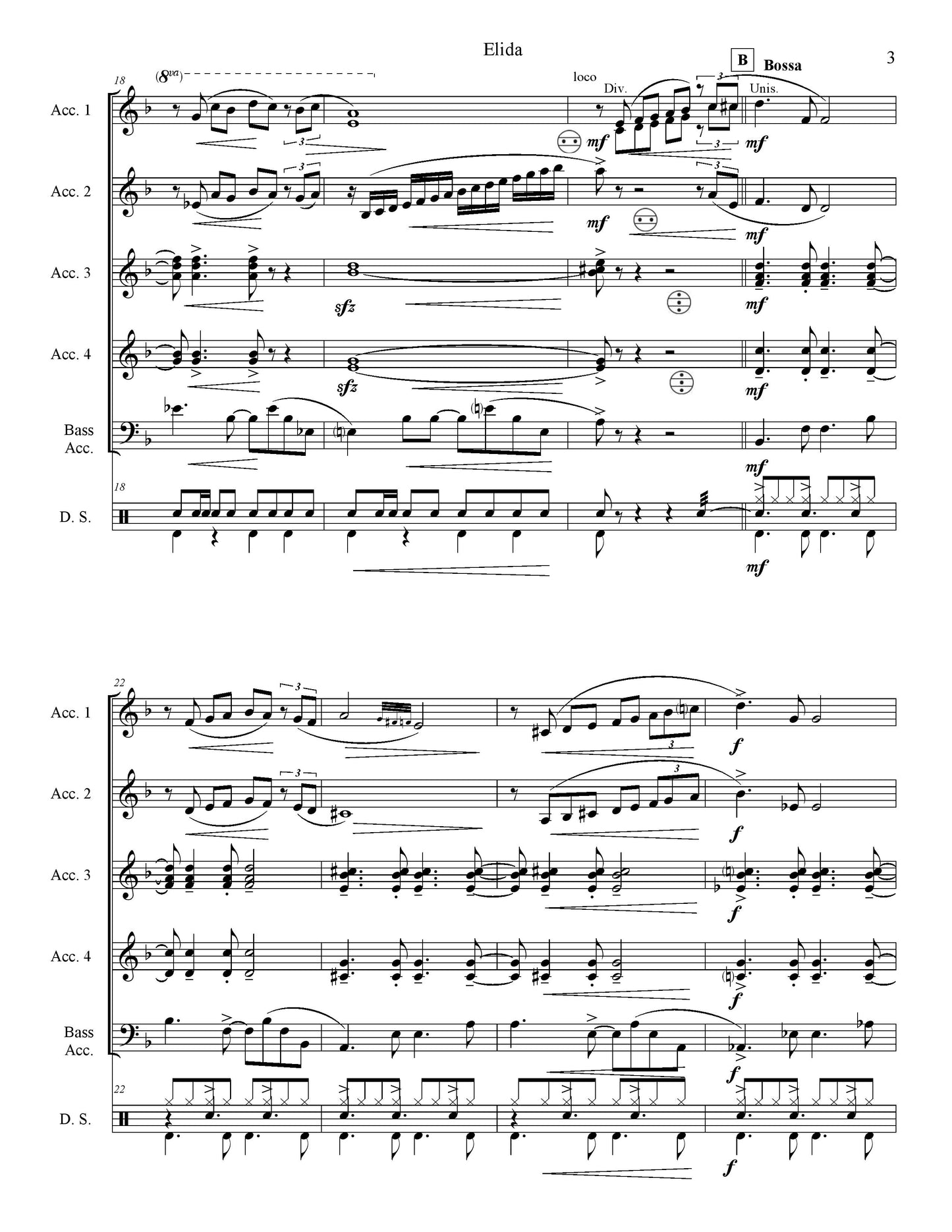 Elida Score & Parts (Ensemble/Orchestra)