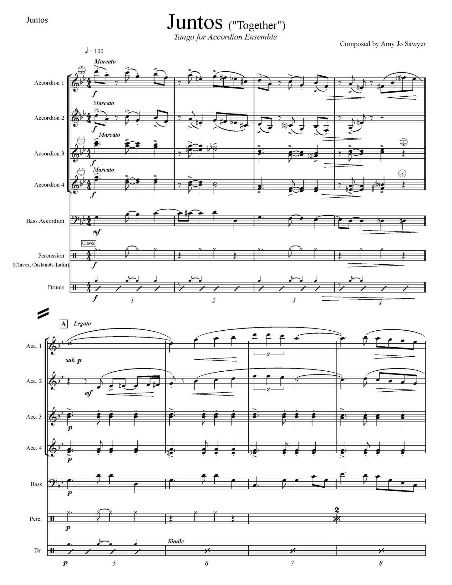 Juntos ("Together") Score & Parts (Ensemble/Orchestra)