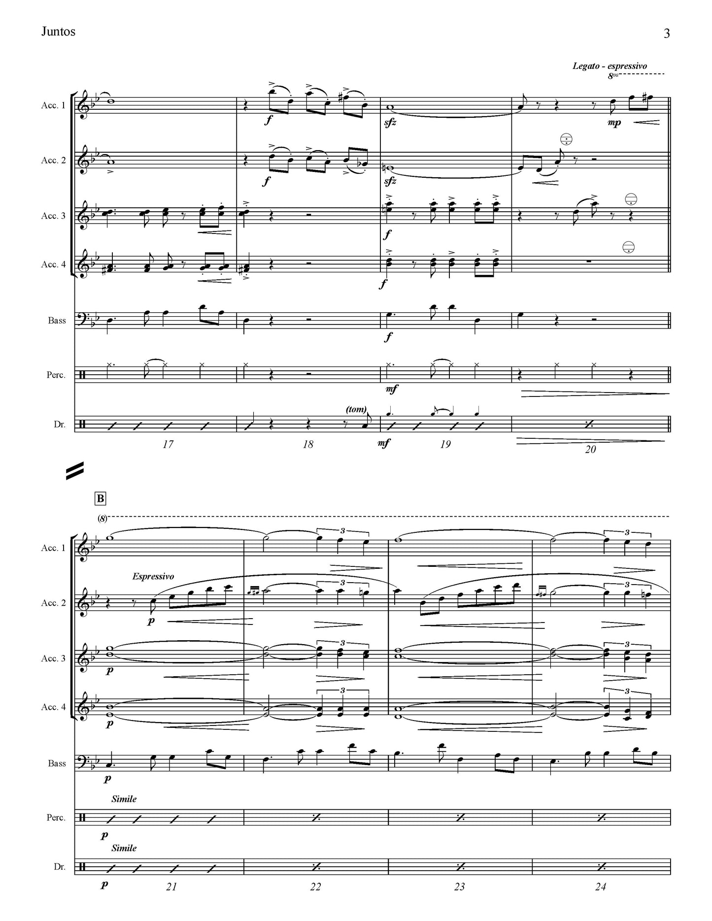 Juntos ("Together") Score & Parts (Ensemble/Orchestra)