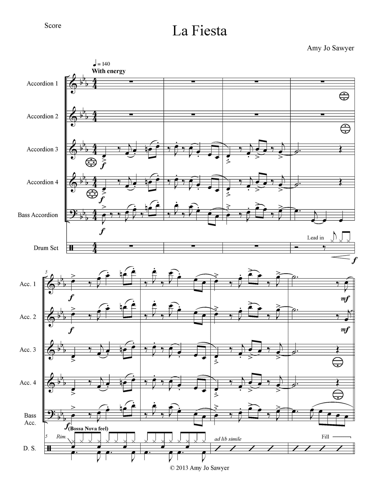 La Fiesta Score & Parts (Ensemble/Orchestra)