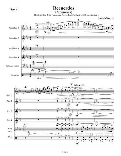 Recuerdos (Memories) Score & Parts