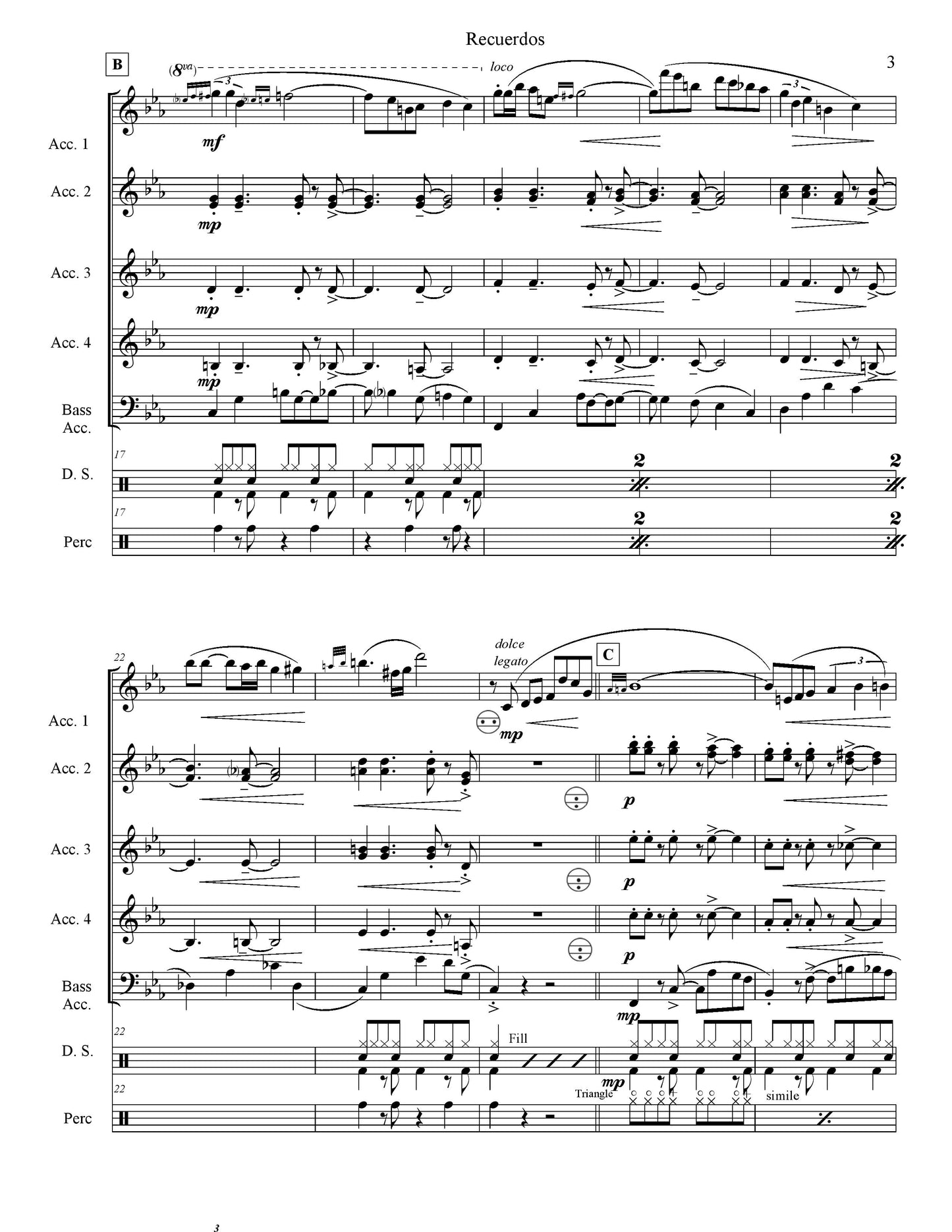 Recuerdos (Memories) Score & Parts
