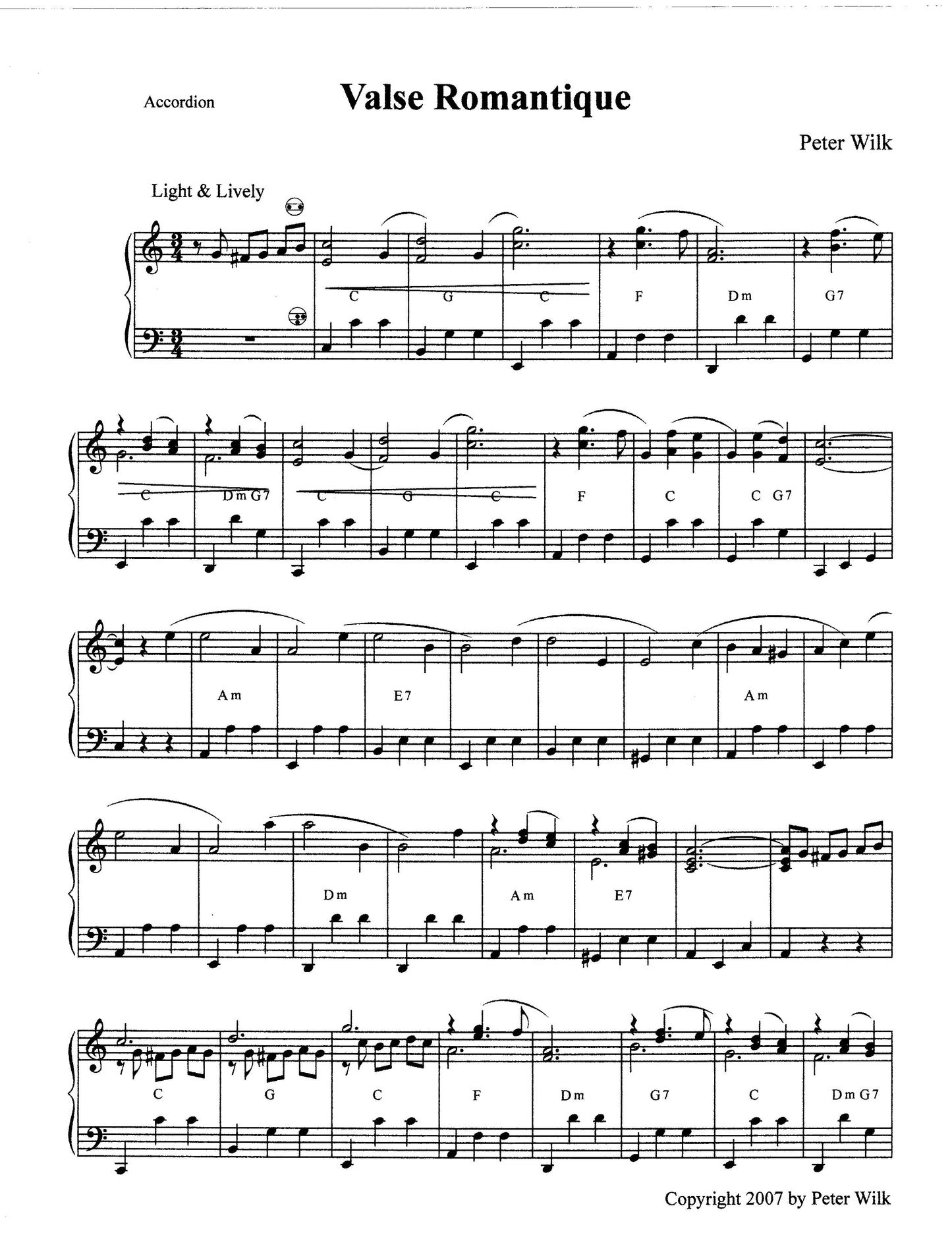 Valse Romantique (with mp3 file)