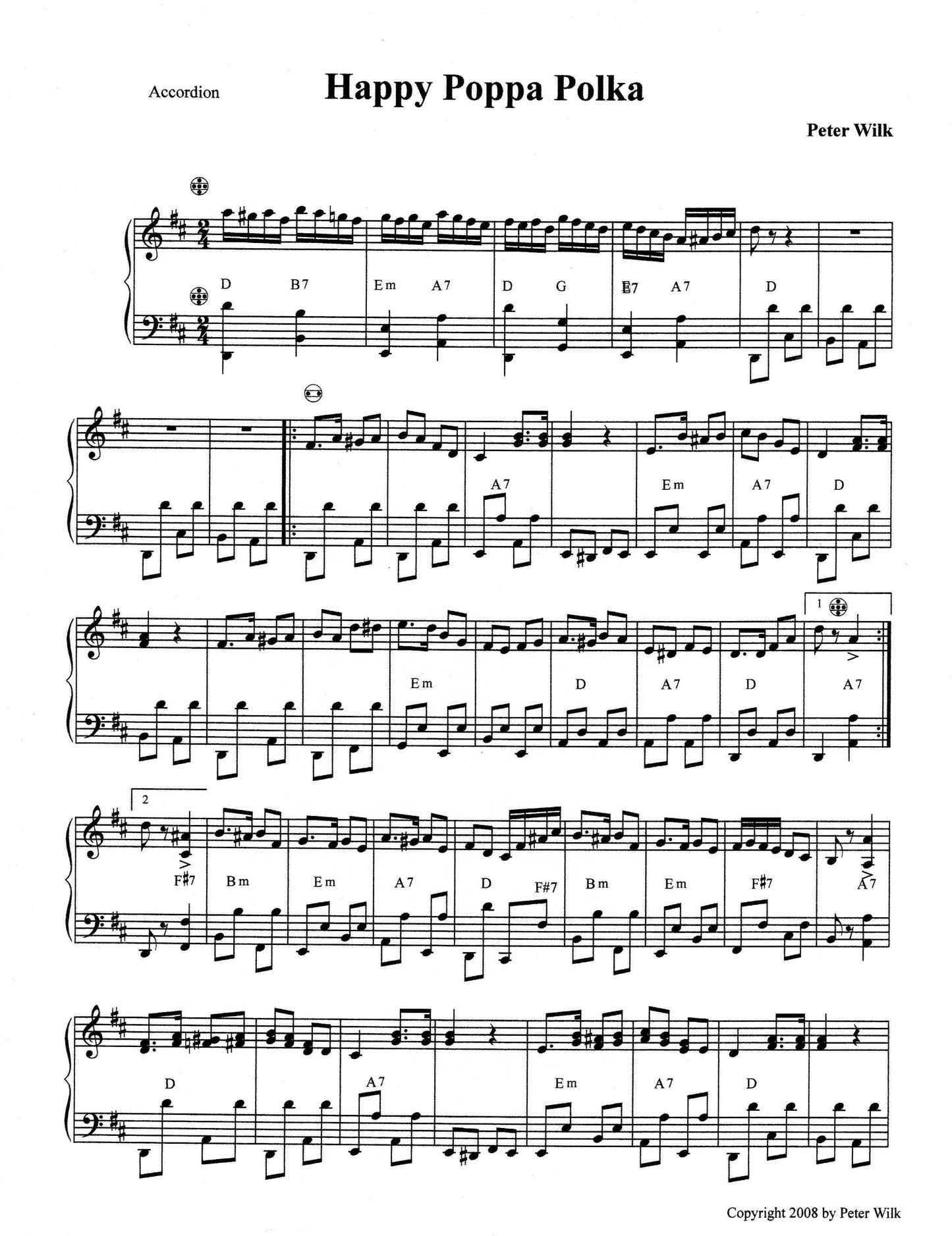 Happy Poppa Polka (with mp3 sound file)